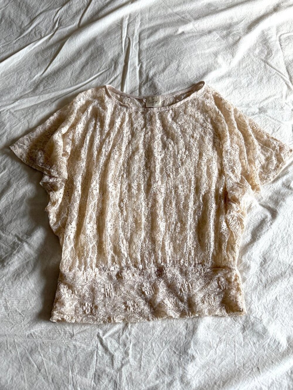 French Sleeve Lace Top